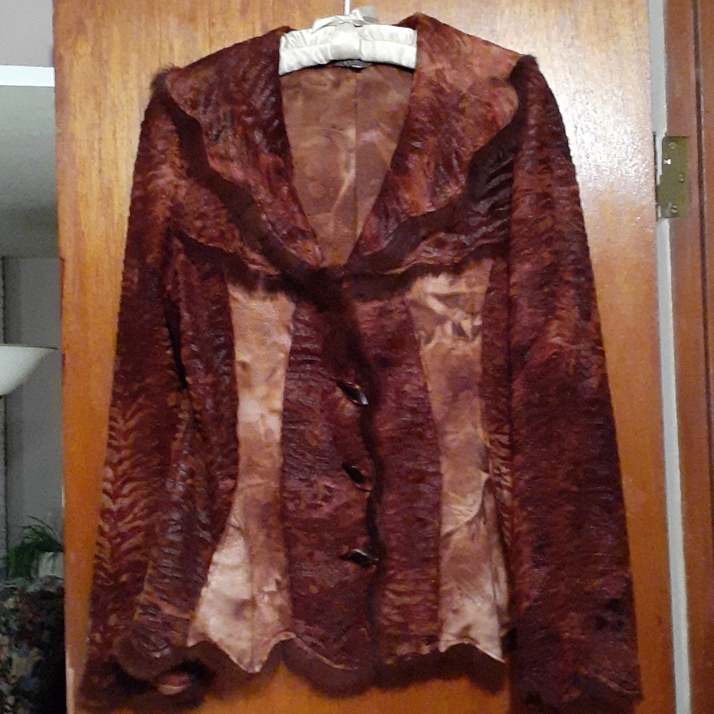 Womans Blazer/Jacket with Genuine Fur Trim